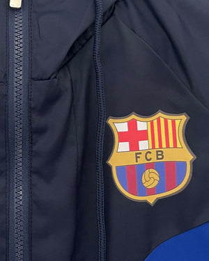 BARCELONA WINDBREAKER with hoodie (2024-25) - Jersey Legends